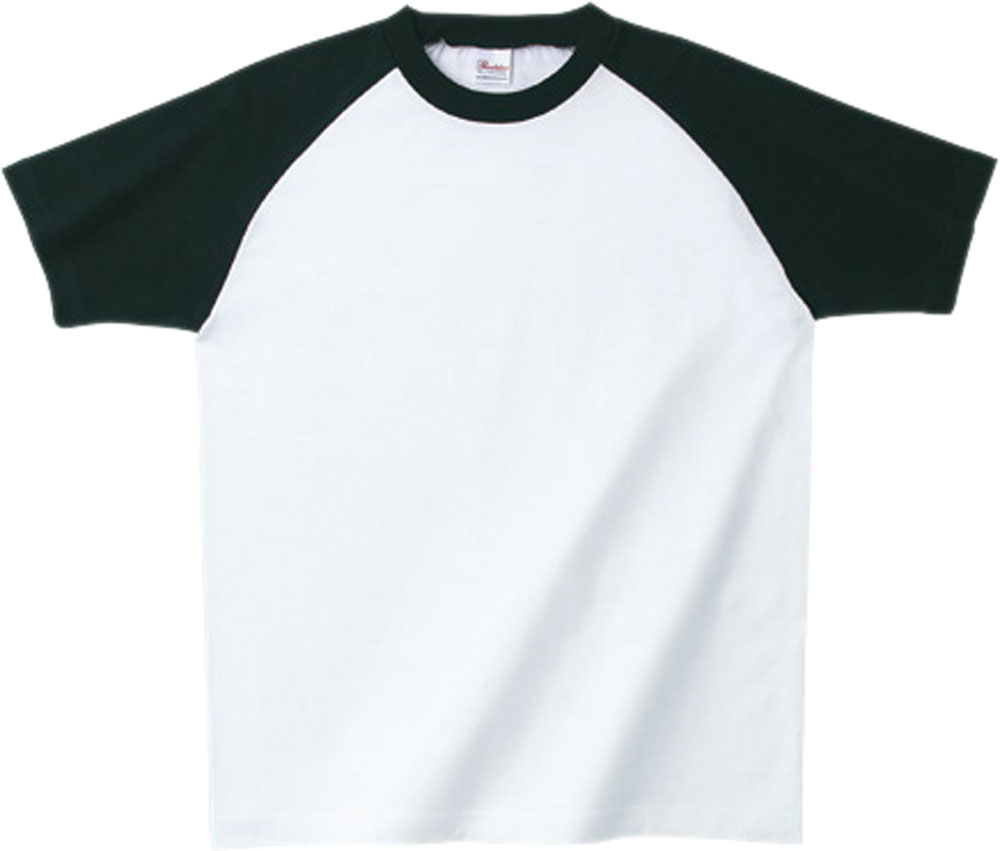 ラグランTシャツ（ホワイト×ブラック）S