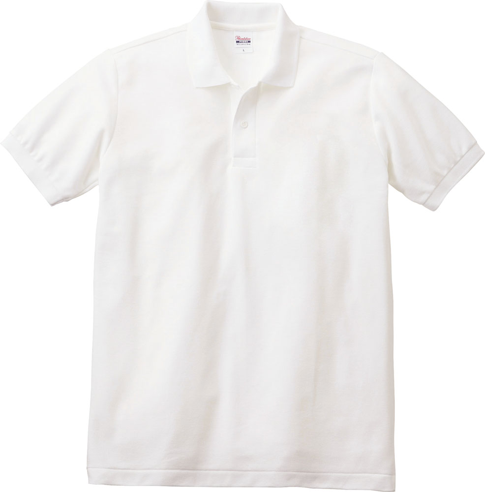 T／Cポロシャツ（ポケット無し）ホワイト3L